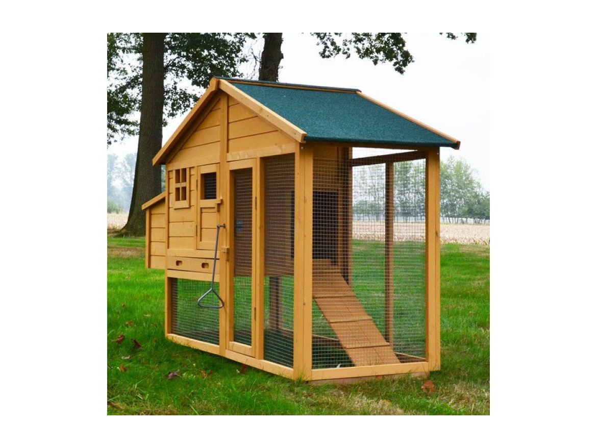 Kurník Scobax Dřevěný kurník BERLIN XXL, 1900x670x1170 mm