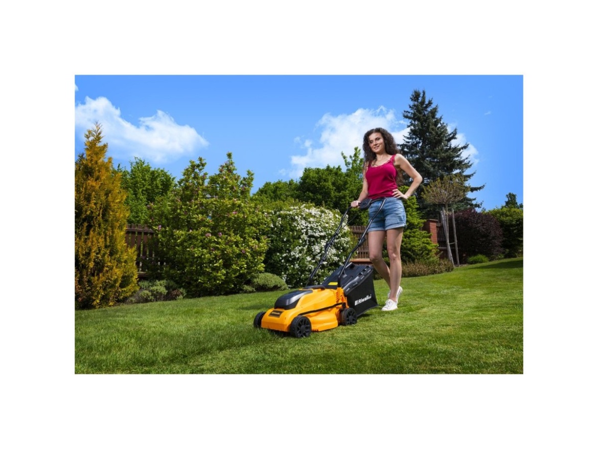 Akkus fűnyíró + 1x 4Ah akkumulátor + 1x 20 V-os töltő Riwall PRO RALM 3320i SET