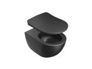 Ravak WC sedadlo Uni Chrome Flat, čierna