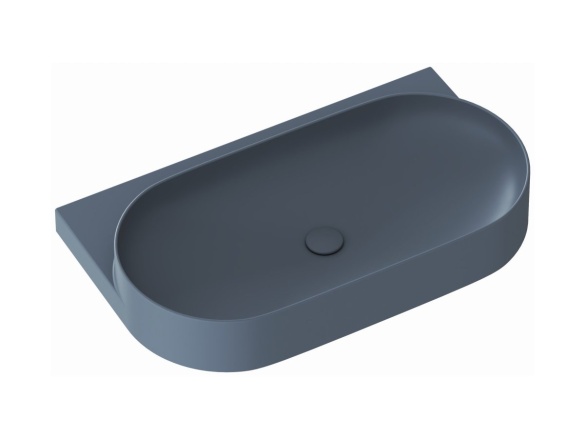 Ravak Umyvadlo Yard 80, bez otvoru pro baterii, bez přepadu, antracit