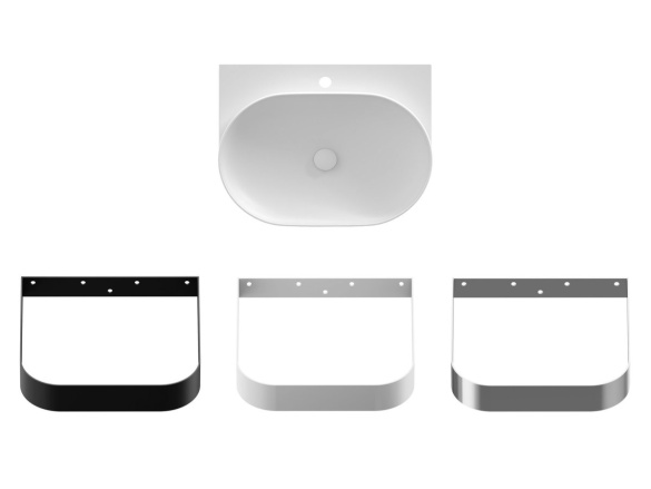 Ravak Umyvadlo Yard 60, s otvorem pro baterii, bez přepadu, Smoke Grey