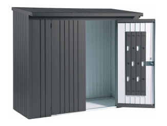 Faházak –  Dveřní set k dřevníku WoodStock 230 tmavě šedá metalíza