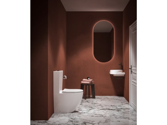 Ravak WC kombi Optima RimOff set, vario odpad, bílá