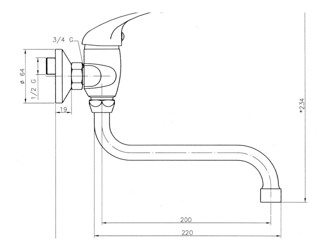 Novaservis Umyvadlová baterie Titania Iris 100 mm, chrom, nástěnná,  92074/T,0