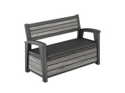 Keter Zahradní lavice Keter Deco Bench 227L - 133x61x89 cm - storm grey / šedá