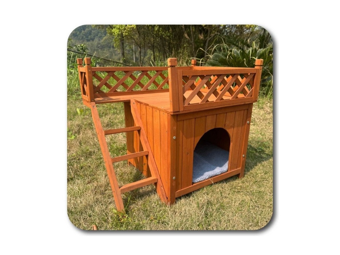 Scobax Villa ROSE | Dřevěný domeček pro mazlíčky - 72 x 58 x 64.5 cm