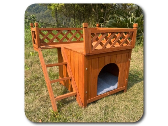 Scobax Villa ROSE | Dřevěný domeček pro mazlíčky - 72 x 58 x 64.5 cm