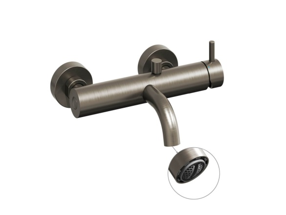 Ravak ES 022.20GB Vanová nástěnná baterie bez sprchového setu, Graphite Brushed