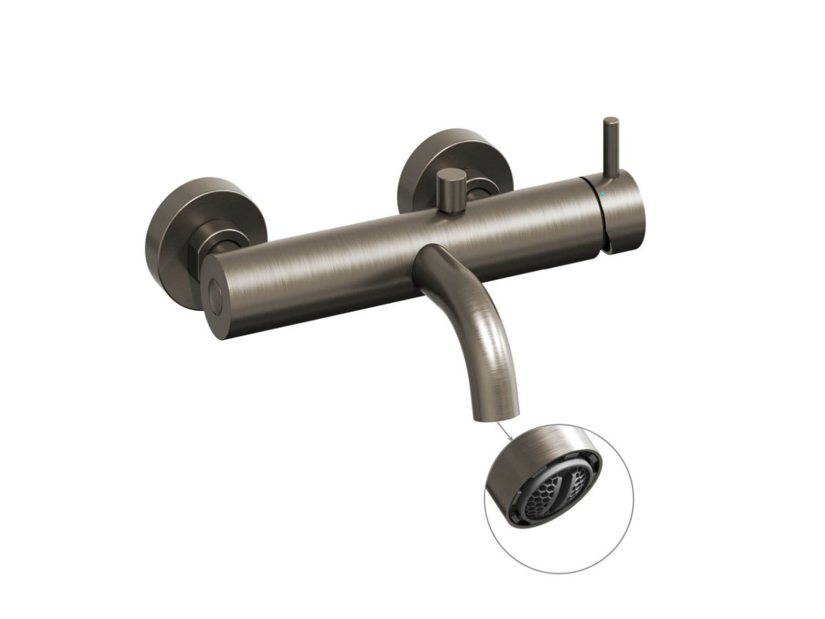 Ravak ES 022.60RGB Vaňová nástenná batéria bez sprchového setu, Rose Gold Brushed