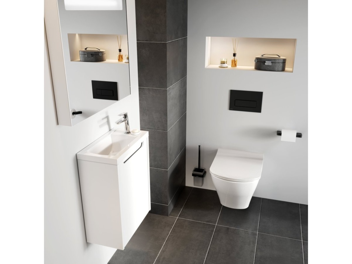 Ravak TD 410.00CR Držiak s nádobkou a WC kefou, chróm