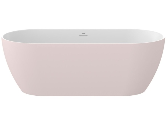 Ravak Vana Freedom O Tec 170x77 volně stojící, Alabaster Pink/bílá, krytka odtoku bílá/černá/chrom
