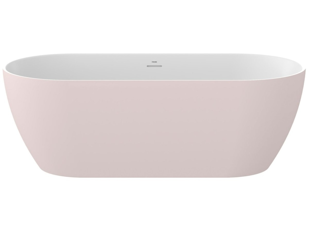 Ravak Vana Freedom O Tec 170x77 volně stojící, Smoke Grey/bílá, krytka odtoku bílá/černá/chrom