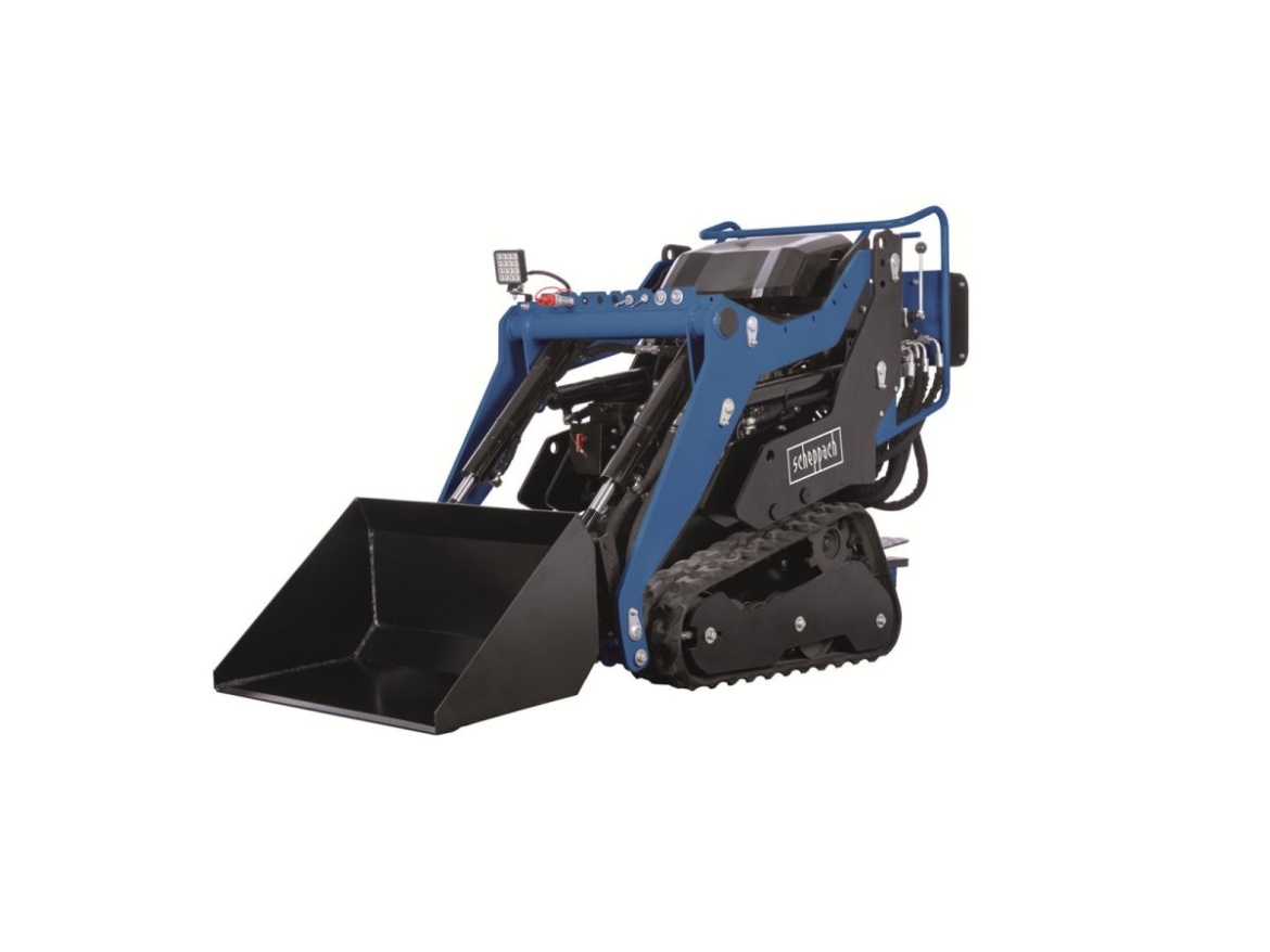 Hernyótalpas csúszókormányzású rakodógép Scheppach MKL 730 - pásový smykový nakladač