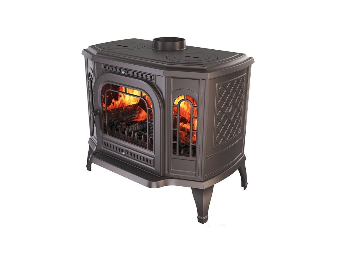 Kawmet Litinová krbová kamna P7 LB s varnými plotnami - 10,5 kW ECO + příslušenství