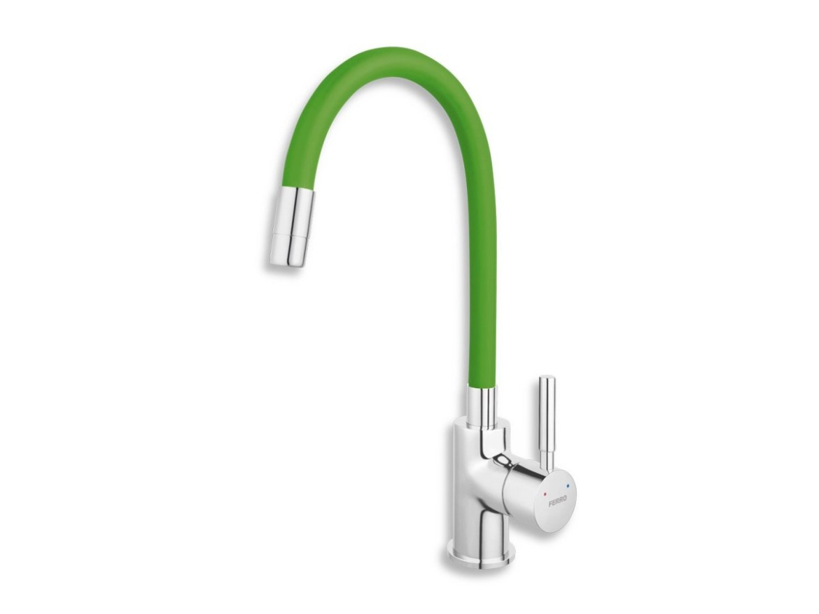 Novaservis Dřezová baterie Ferro, zelená-chrom, stojánková,  70710,0Z