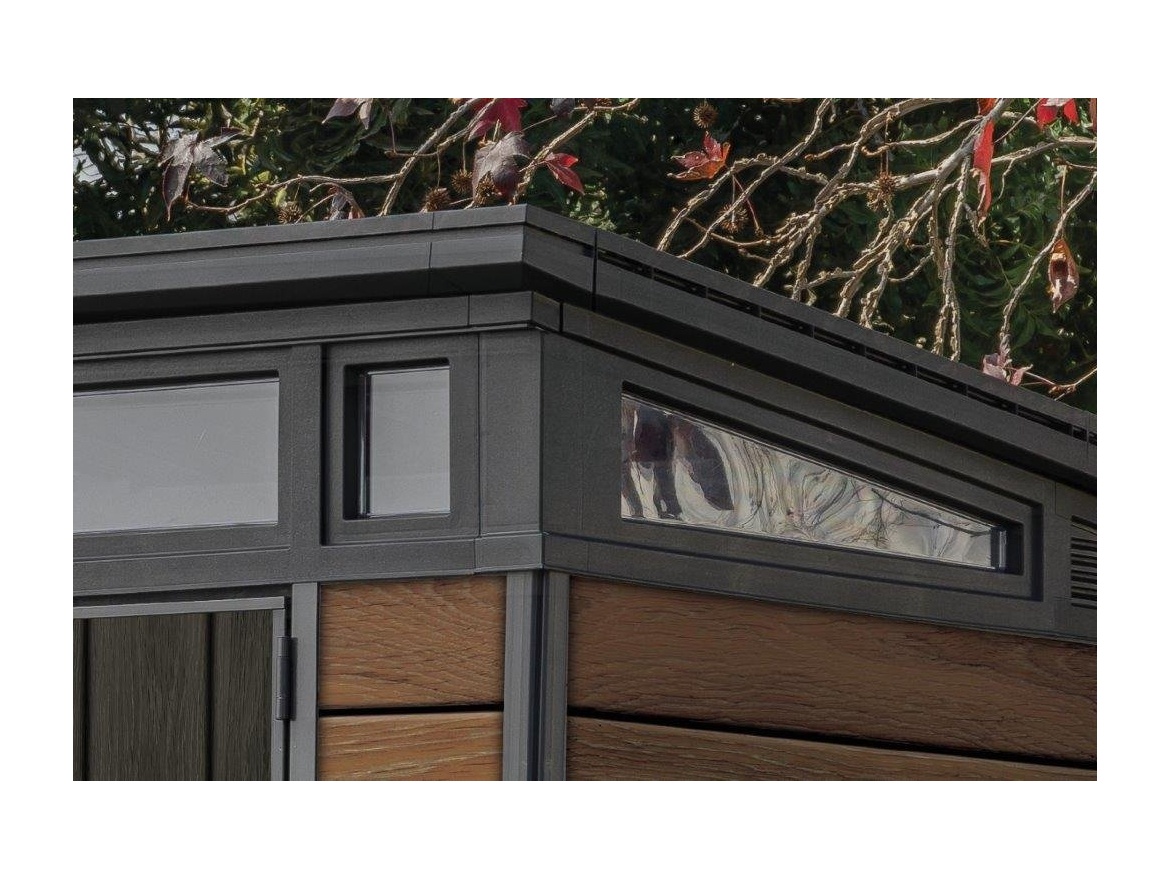 Plastový záhradný domček Keter Signature 7x7 Walnut, s podlahou