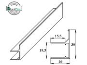 Ukončovací lišta Brett Martin AL-U s okapničkou 16 mm