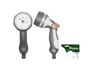 Üveg –  Bradas Kovová 7funkční nastavitelná zavlažovací pistole  White Line SMOOTH CONTROL WL-EN56M