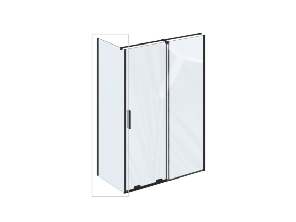 Ravak ROPS 80, čierna+transparent