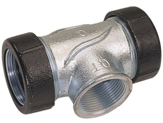 Potrubné spojky a príruby –  Gebo Svěrný T-kus QT s vnitřním závitem 6/4", Gebo Quick 17.195.04.05