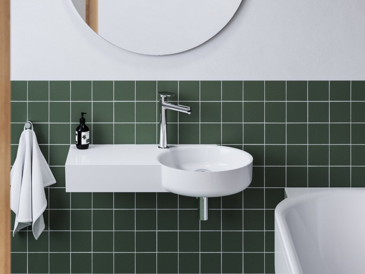 Ravak Umývadlo ARC 83/43 L, s otvorom pre batériu, bez prepadu