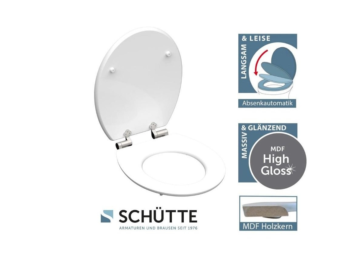 WC sedátka, záchodová prkna Schütte FLOWERS AND WOOD | MDF HG, Soft Close