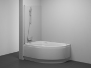 Ravak CVSK1 Rosa 140/150 L, bílá matná+transparent