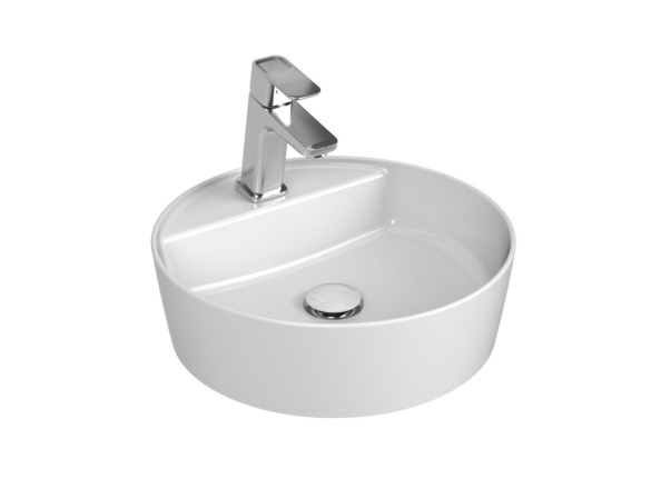 Ravak Umývadlo Uni Slim F 40, s otvorom pre batériu, bez prepadu, biela