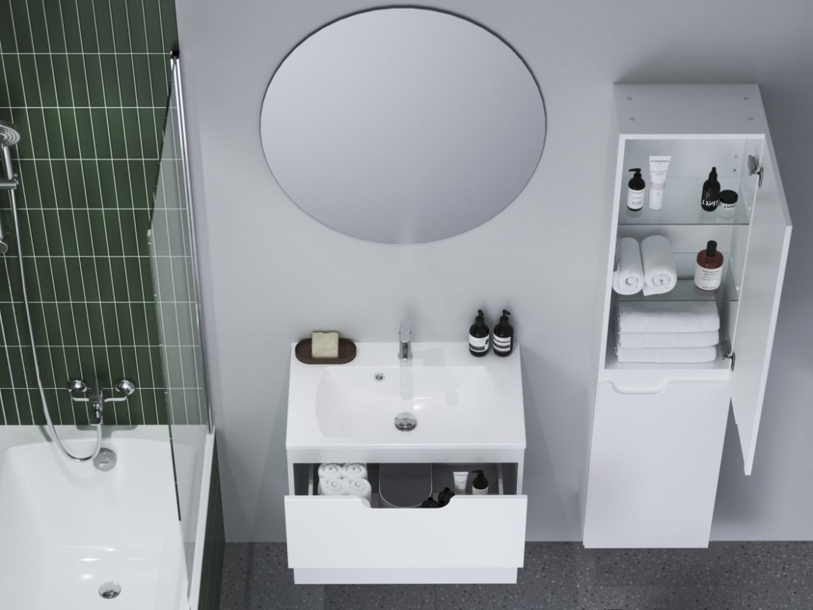 Ravak SB Classic II 40 L vysoká skříňka bílá/bílá