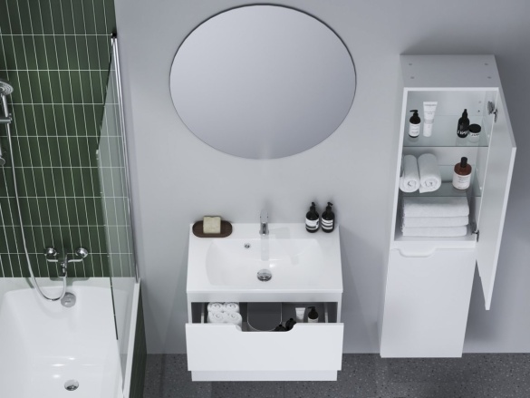 Ravak SB Classic II 40 P, biela/šedá