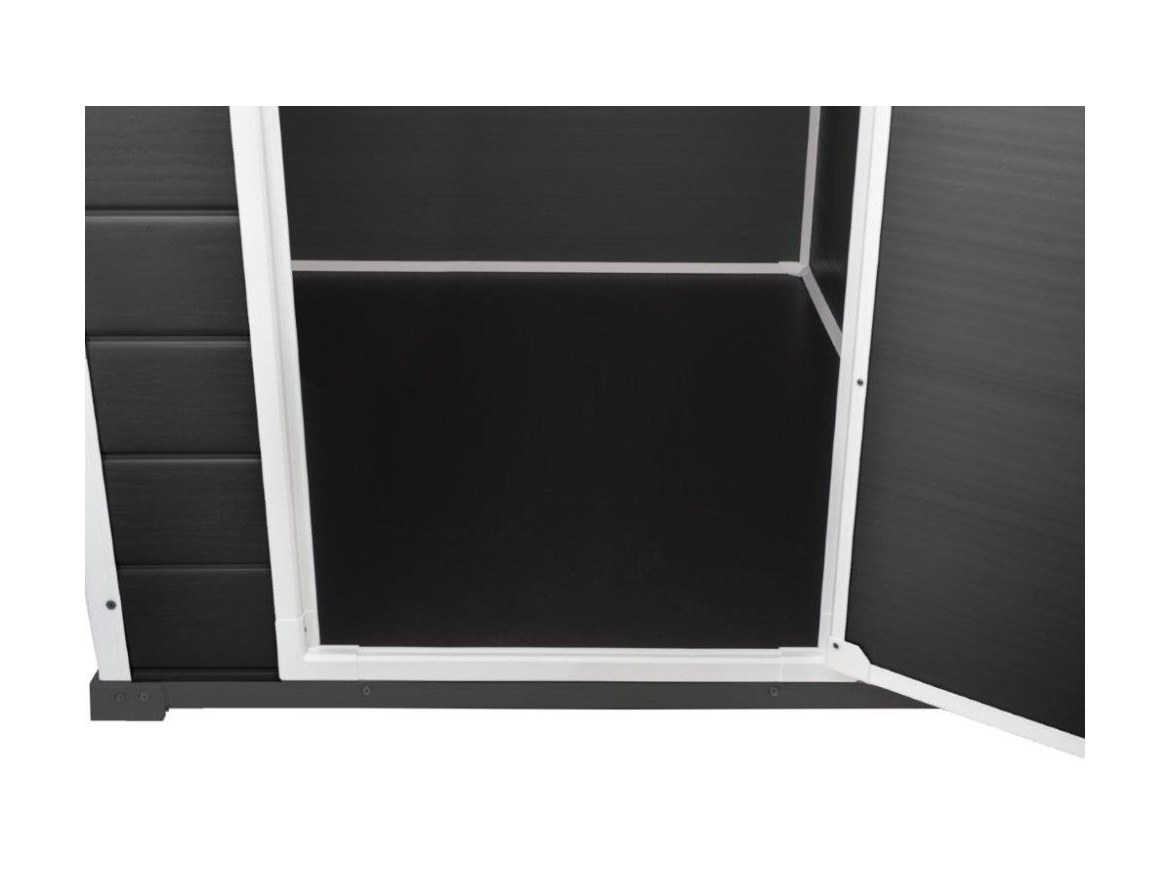 Keter Zahradní domek Keter Essential Shed 6x4 - 112 × 184 × 195 cm - tmavě šedý/bílý