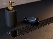 Žlab Chuděj LZB 40 Black (ke stěně)