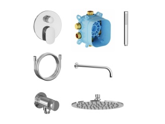 Podomítkové –  Ravak SG 090.10WHM Sprchový podomietkový set, biela matná X070897