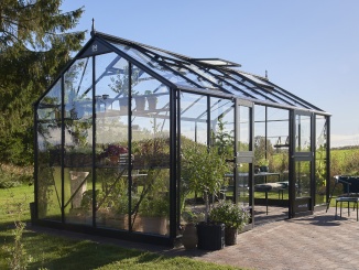 Jubiu 60 –  Juliana Jubii 60 3,7 m x 3,0 m, čierna, kalené sklo 3 mm