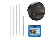 Scobax Sada elektrického ohradníku s páskou, ochrana úrody proti černé, lesní zvěři, zdroj s vysokým napětím