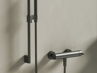 Vodovodní baterie –  Ravak NX 032.20GB Sprchová nástenná batéria bez sprchového setu, grafit kefovaný