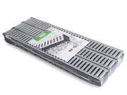 Plastový žlab s pozinkovanou mříží Gutta A15 set