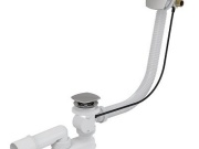 Alcadrain Vanový sifon A564CRM2, odpad 40/50 mm, s ovládáním, s napouštěním přepadem,  A564CRM2