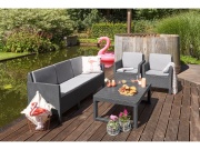 Keter Zahradní stůl Keter Lyon - 116 x 71 x 40 – 65 cm - cappuccino