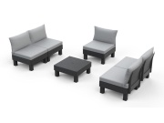 Keter Zahradní nábytek  Elements 5místný modulární set grafitový