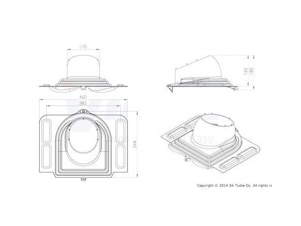 Vilpe Univerzální průchodový prvek pro plechovou krytinu