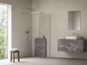 Ravak Walk-In Air Wall 110, čierna+transparent