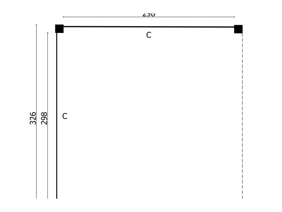 Tuindeco Flachdach Stavanger type L, zusammensetzung 1, unbehandelt