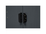 Zahradní domek kovový 2,4 x 2,8 m s pultovou střechou antracit Riwall PRO RMSP 9x8 Anthracite LUX