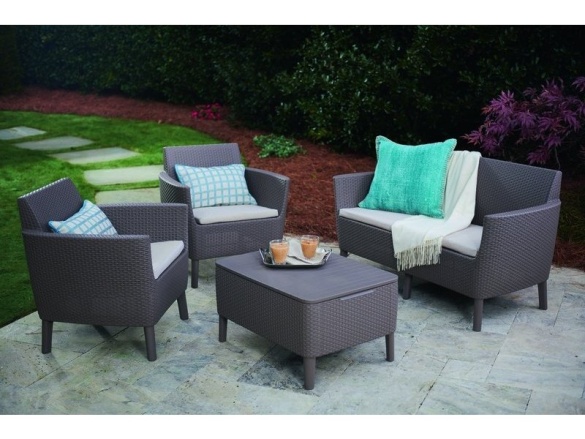 Keter Zahradní set Keter Salemo 2 seater sofa - grafitová / šedá