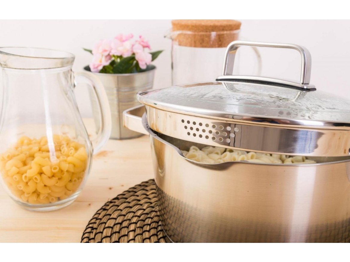 G21 Sada nádobí  Gourmet Magic s cedníkem, 13 dílů, nerez