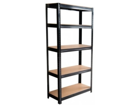 Garden Line Kovový úložný regál černý GardenLine -5 polic 180 x 90 x 30 cm max 175 kg na polici