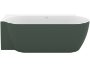 Ravak Vana Freedom Corner II Tec 175x86 P, volně stojící, Grey Green/bílá, krytka odtoku bílá/černá/chrom