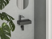 Ravak Umývadlo Veda Wall 40 L, s otvorom pre batériu, bez prepadu, biela