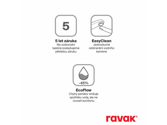 Ravak ES 019.10WV.O1 Umyvadlová podomítková baterie s tělesem, White Velvet